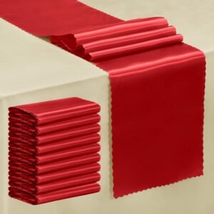 red Table Runner for Party 12 x 108 Inch Long(rental)
