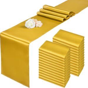 24 Pack Gold Satin Table Runners 1Gold coton Table Runners( rental ony)
