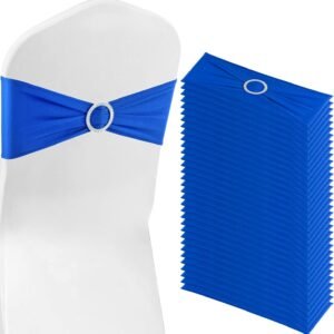 Royal Blue Chair Sashes 1Royal Blue Chair Sashes and 1Chair Cover(rental)