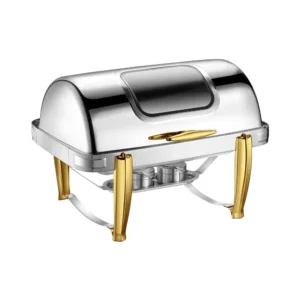 Semi-gold-plated stainless steel lamb's foot buffet stove 9QT( rental)